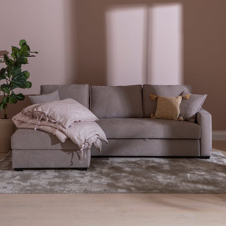 Bergen 3-istuttava vuodedivaanisohva (vasen) harmaa