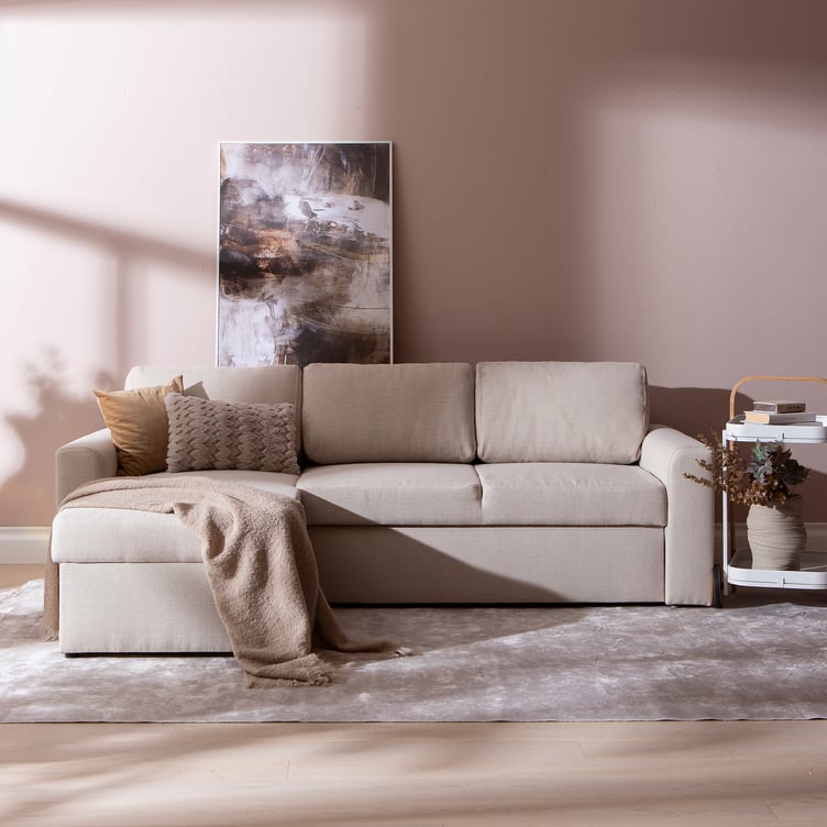 Ingrid 3-istuttava vuodedivaanisohva beige (ei sis. vuodevaatelaatikkoa)