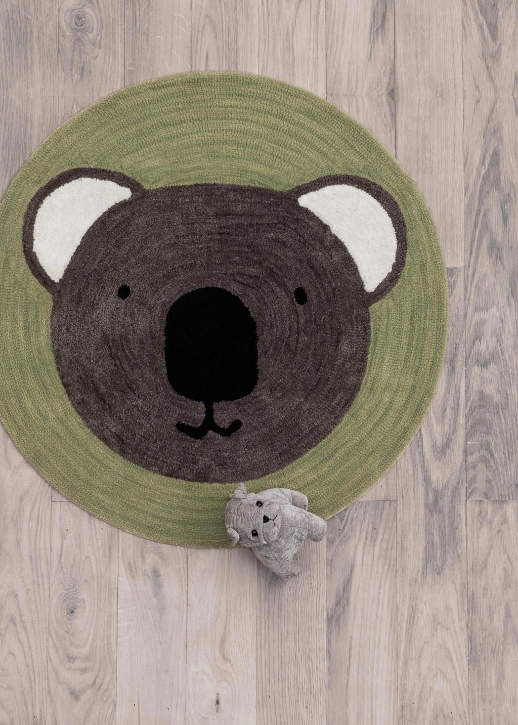4Living Koala matto pyöreä ⌀ 100cm, vihreä