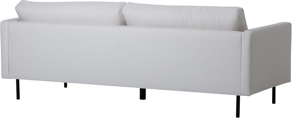 Nordic 3-ist. sohva valkoinen / mustat metallijalat