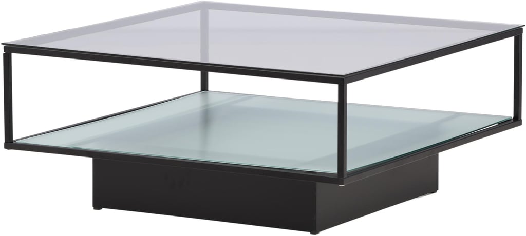 Maglehem sohvapöytä 90x90 cm, lasilevy, musta runko