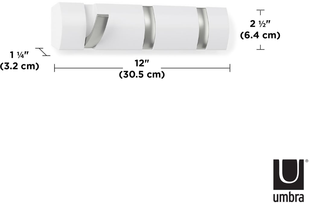 Umbra Flip seinänaulakko 30cm valkoinen