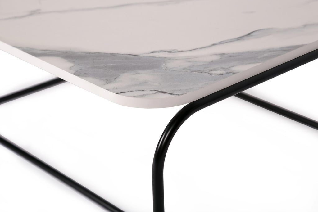 Sled sohvapöytä 60x60, valkoinen marmori