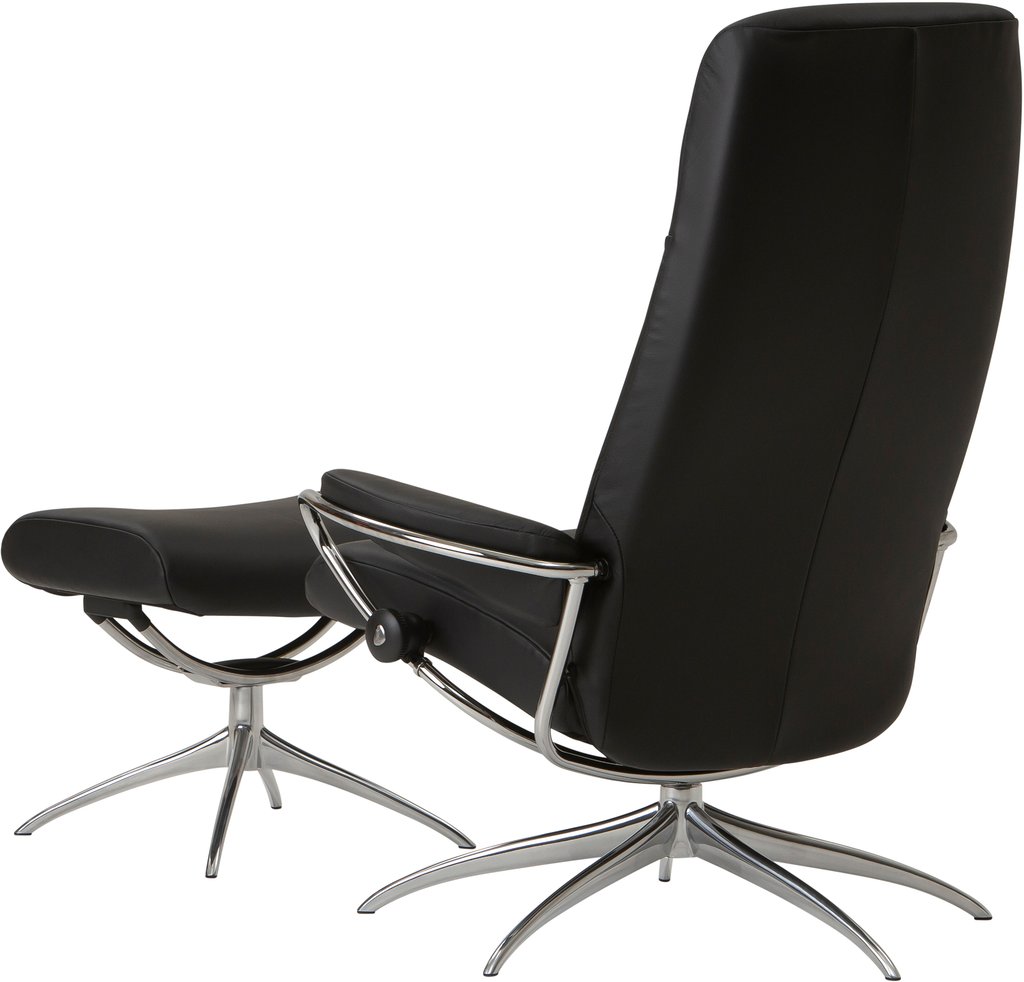 Stressless® City tuoli+rahi Batick black (Star-jalka, teräs)