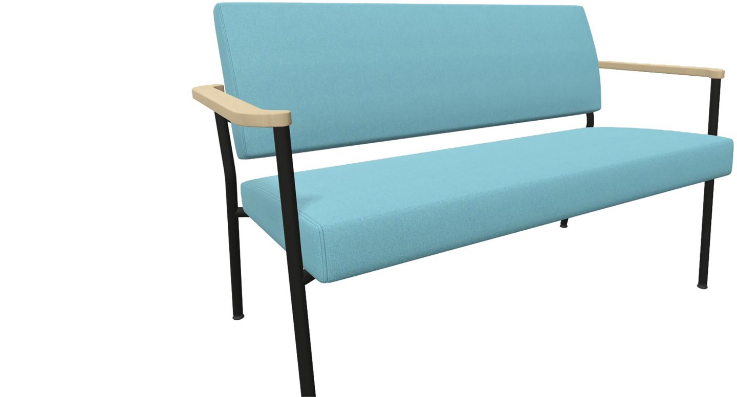 Theron 2-istuttava sohva sininen