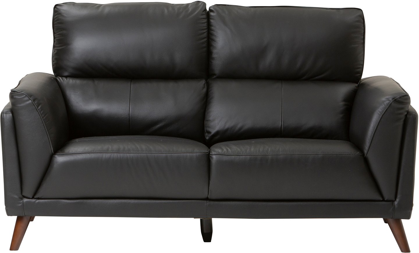 Amalfi 2-ist. sohva musta nahka/keinonahka