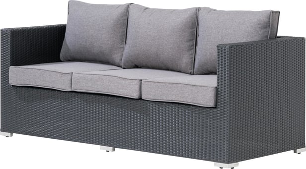 Mode Musta 3-istuttava sohva