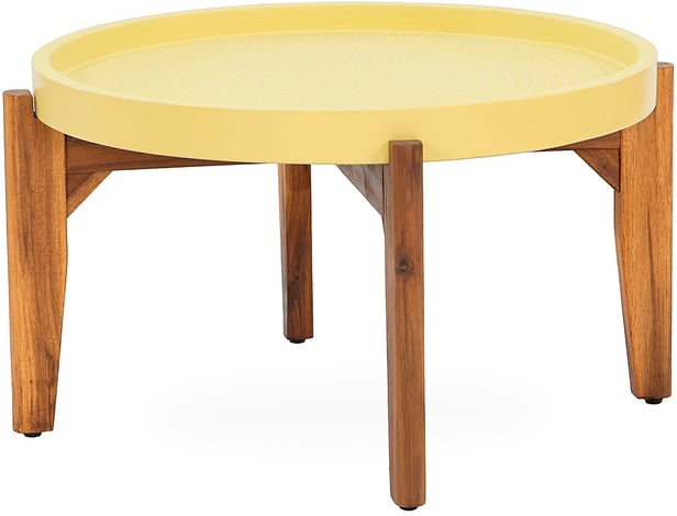Jax sohvapöytä pyöreä 70 cm keltainen/puu