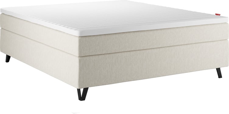 Wonderland VIP jenkkisänky 160x200 med/firm, luonnonvalkoinen, mustat Triago-jalat + Premium Hyperflex petauspatja